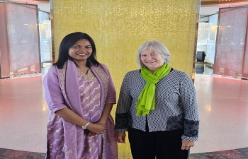 First Secretary Veena Tirkey met with the President of Association Surya -Geneva Ms. Isabelle Kolly Ottiger on 03.05.2024.